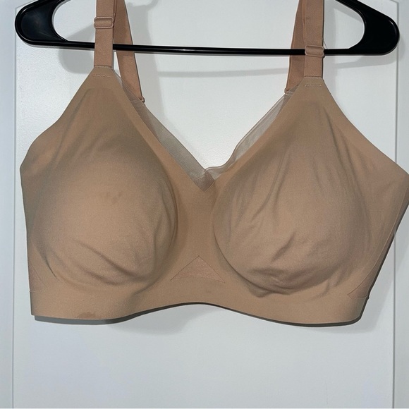 Honeylove Crossover Wireless Sports Bra Smoothing Sand Tan Brown Plus Size 2X - Picture 1 of 4